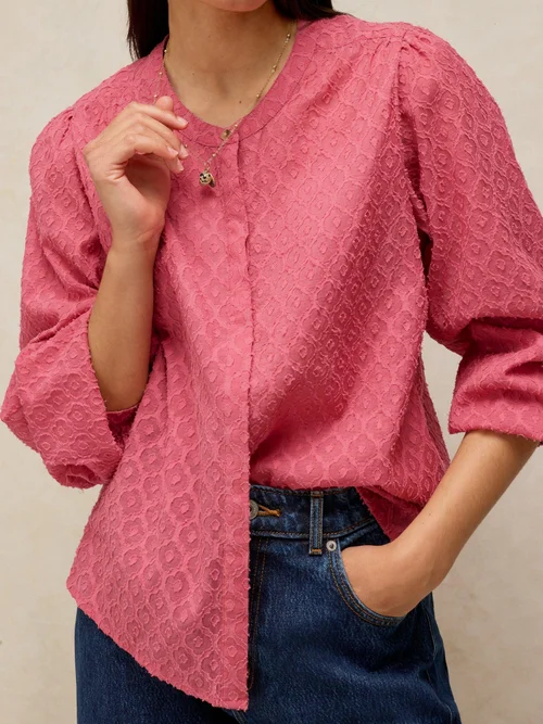 Top jacquard Lana - Mid Pink - 46 Image 3