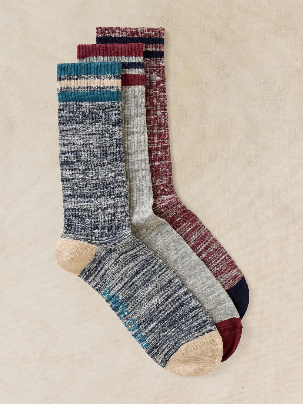 Lot de 3 Chaussettes de Cheville Sport Côtelées - Blue Mlt - 44-46 Image 1