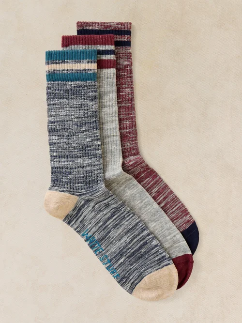 Lot de 3 Chaussettes de Cheville Sport Côtelées - Blue Mlt - 44-46 Image 1