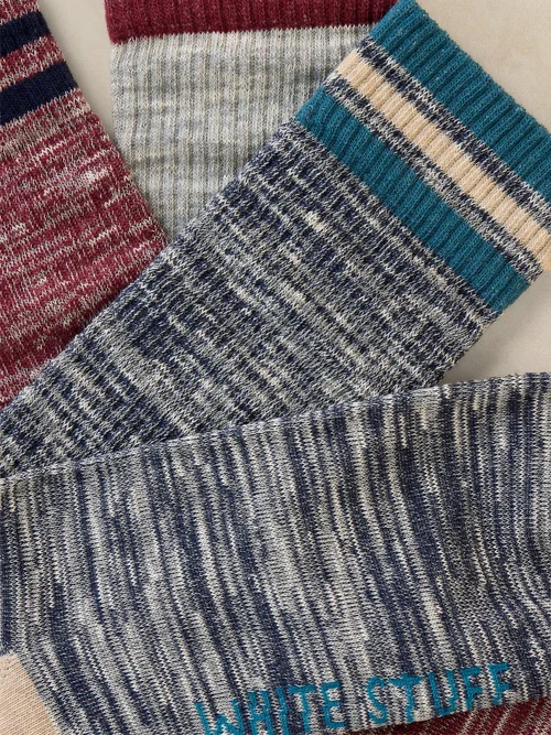 Lot de 3 Chaussettes de Cheville Sport Côtelées - Blue Mlt - 44-46 Image 2
