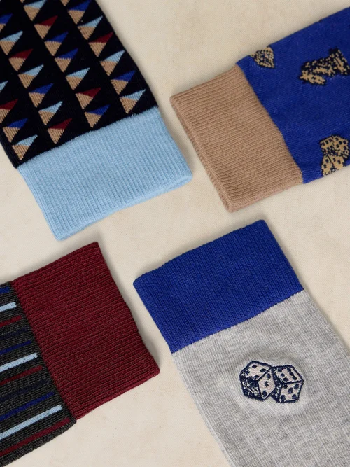 Lot de 4 Chaussettes Cheville Lucky Day - Blue Mlt - 44-46 Image 3