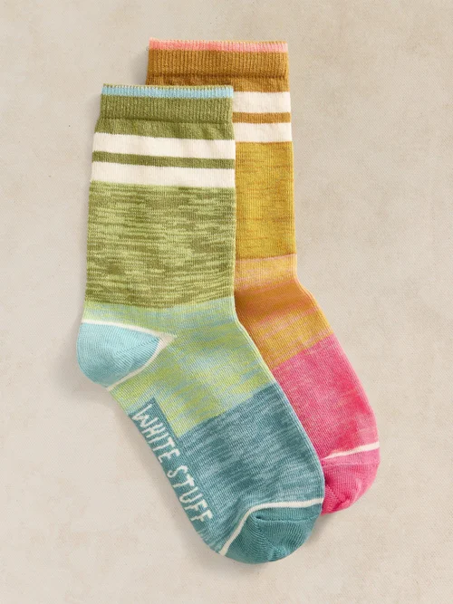 Lot de 2 Chaussettes de Sport Dégradées Cheville - Yellow Mlt - 39-41 Image 1