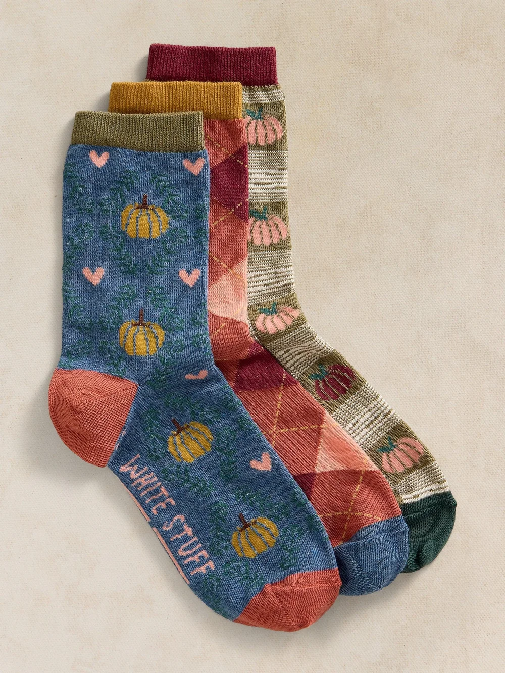 Lot de 3 Chaussettes Cheville Saison Citrouille - Teal Mlt - 39-41 Image 1