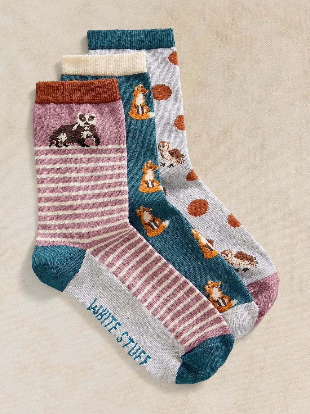 Lot de 3 Chaussettes Animaux des Bois - Purple Mlt - 39-41 Image 1