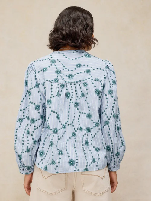 Chemise brodée Lana - Green Mlt - 50 Image 4
