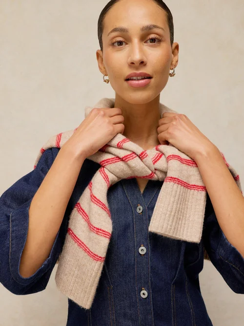 Robe plissée en denim Luna - Dk Denim - 48/R Image 3