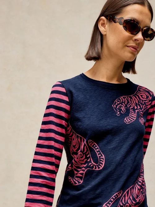 T-shirt Clara manches longues - Navy Multi - 46 Image 3