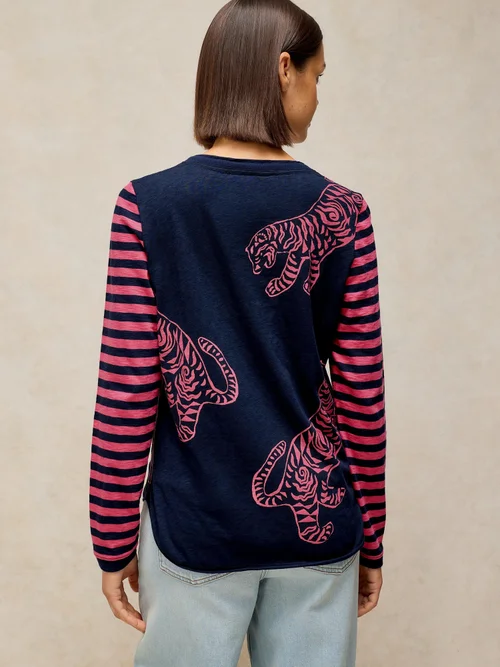 T-shirt Clara manches longues - Navy Multi - 46 Image 4