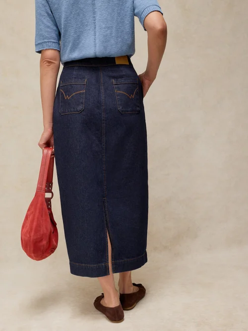 Jupe Maxi en Denim Reese - Dk Denim - 44/R Image 4