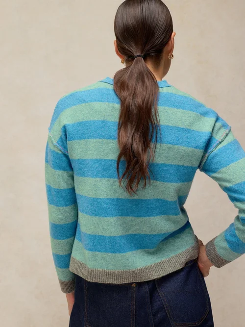 Cardigan Sansa Rayé - Blue Mlt - 50 Image 4