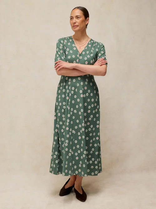 Robe Megan en jersey - Green Pr - 50/R Image 1