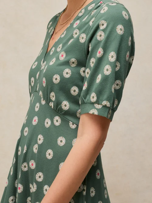 Robe Megan en jersey - Green Pr - 50/R Image 3