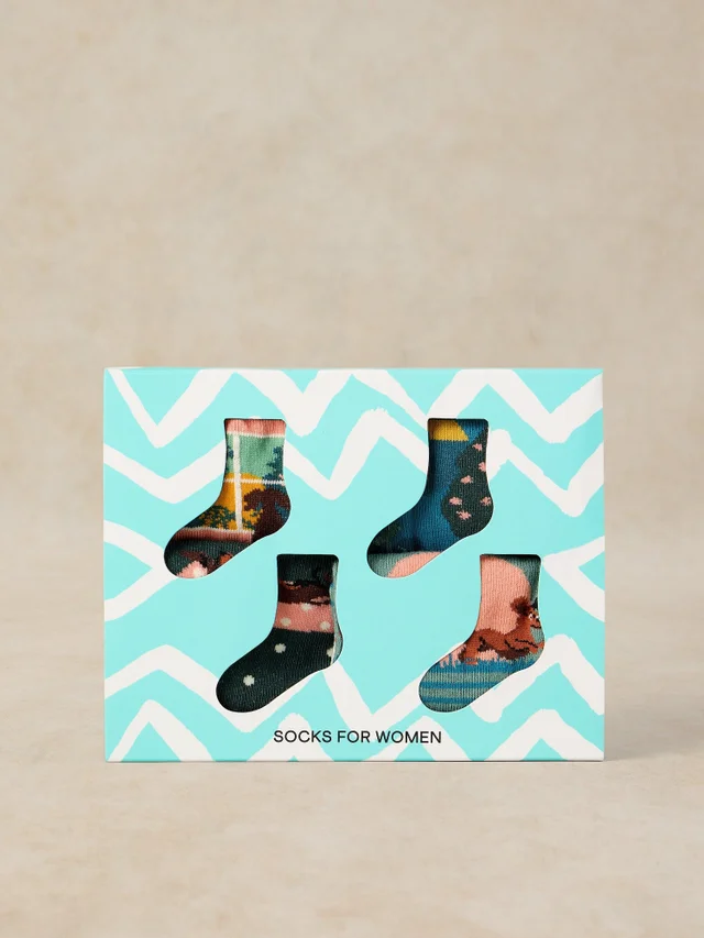 Lot de 4 chaussettes saucisse ludiques