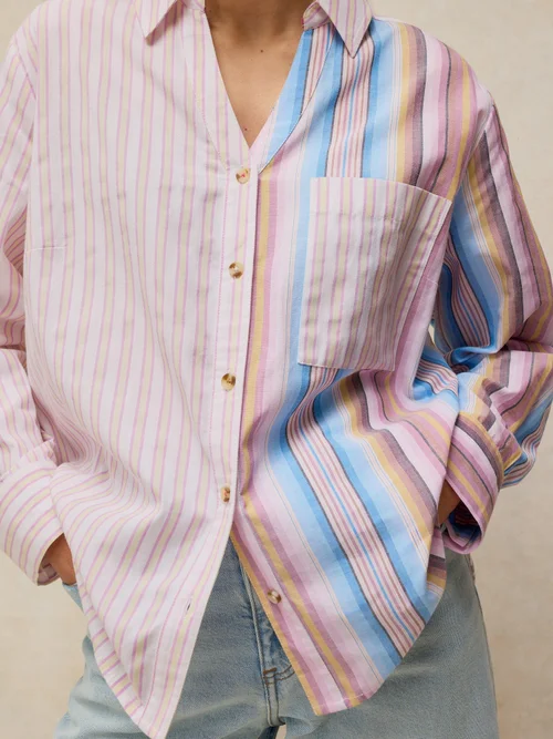 Chemise à rayures mélangées Saffie - Pink Mlt - 50/R Image 3