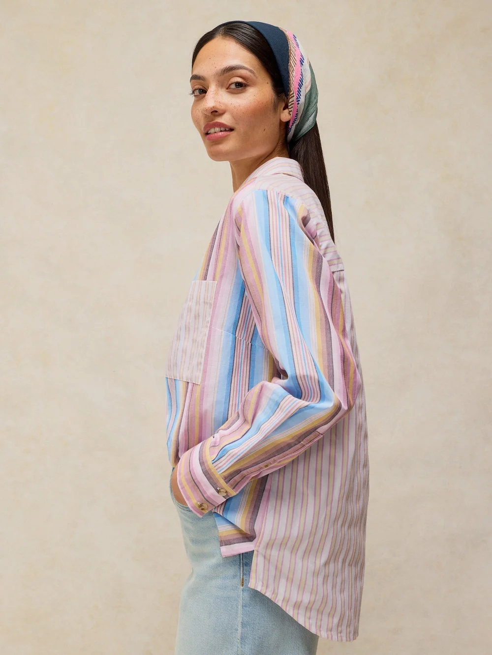 Chemise à rayures mélangées Saffie - Pink Mlt - 50/R Image 1