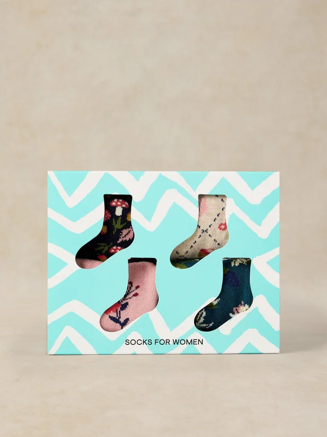 Lot de 4 Chaussettes Cheville Fruit d’Automne