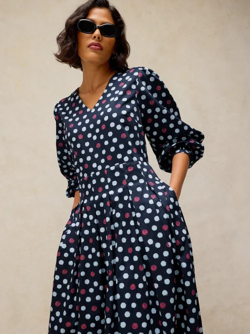 Robe plissée Sierra - Navy Multi - 50/R Image 2
