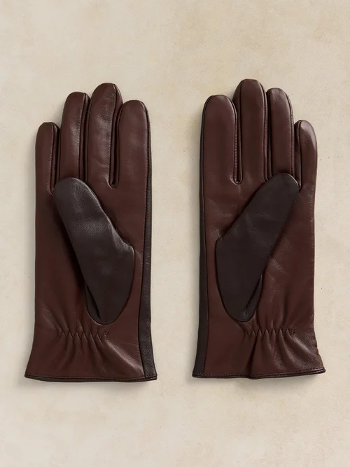 Gant en cuir Sasha - Dk Brown - S/M Image 3