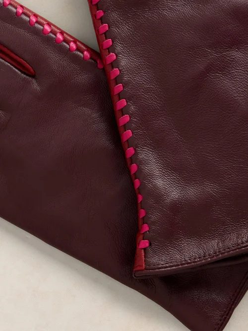 Gant en cuir Sasha - Plum Mlt - S/M Image 2