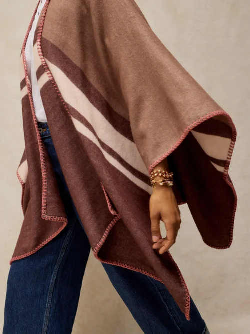 Poncho à détail rayé Image 3