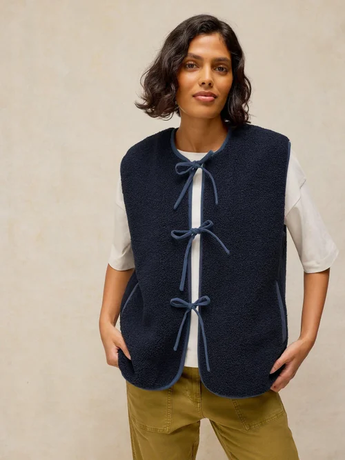 Gilet Borg noué devant - Dark Navy - XS Image 1
