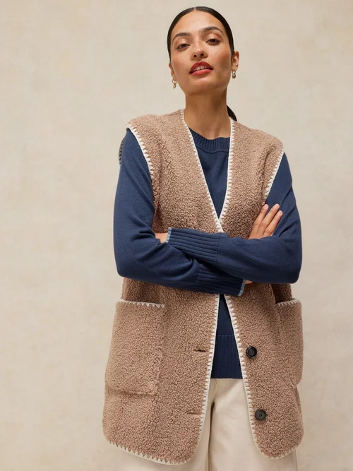 Gilet long Borg - Dk Nat - XS Image 1
