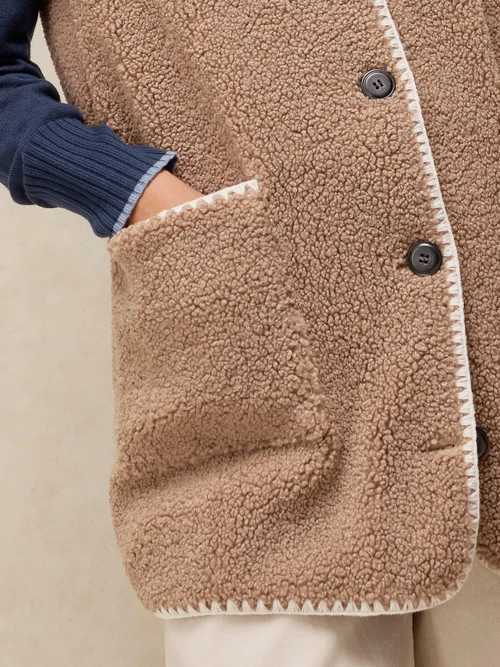 Gilet long Borg - Dk Nat - XS Image 3