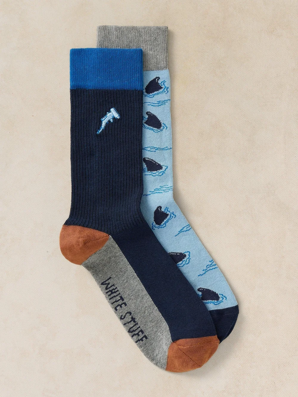Lot de 2 Chaussettes Requin - Mid Blue - 44-46 Image 1