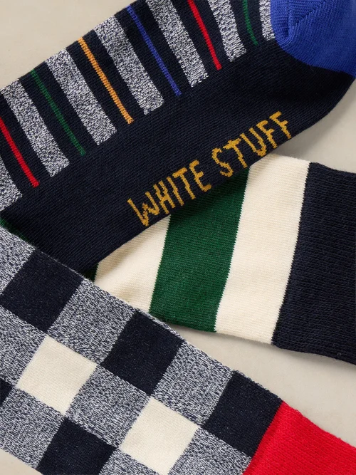 3 PAIRES DE CHAUSSETTES MOTIF CHEVILLE - Navy Multi - 44-46 Image 2