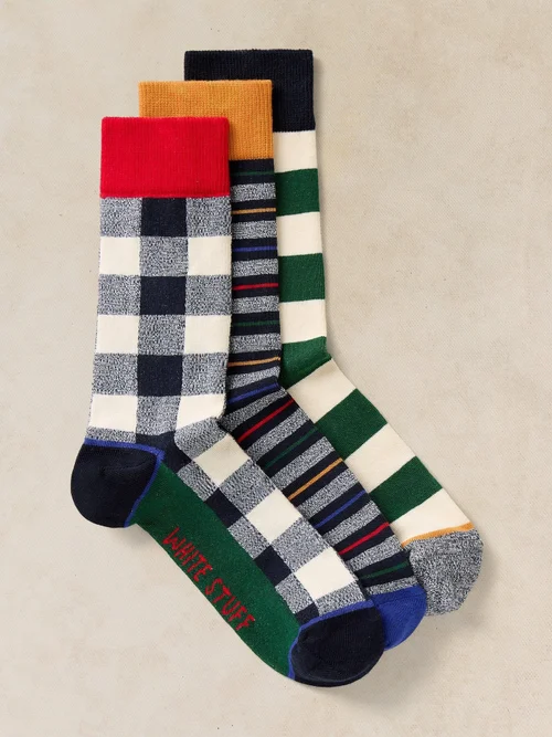 3 PAIRES DE CHAUSSETTES MOTIF CHEVILLE - Navy Multi - 44-46 Image 1