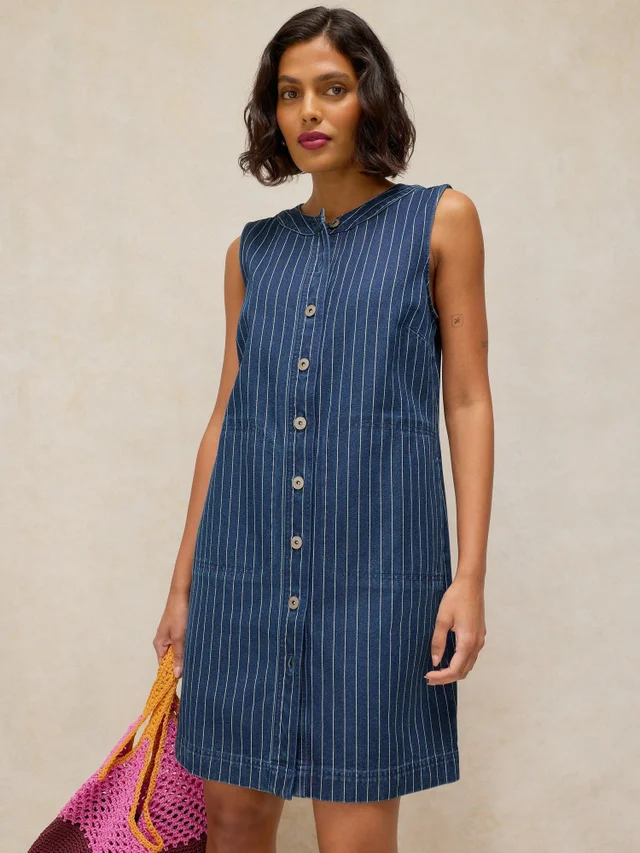 Robe droite en denim Millie