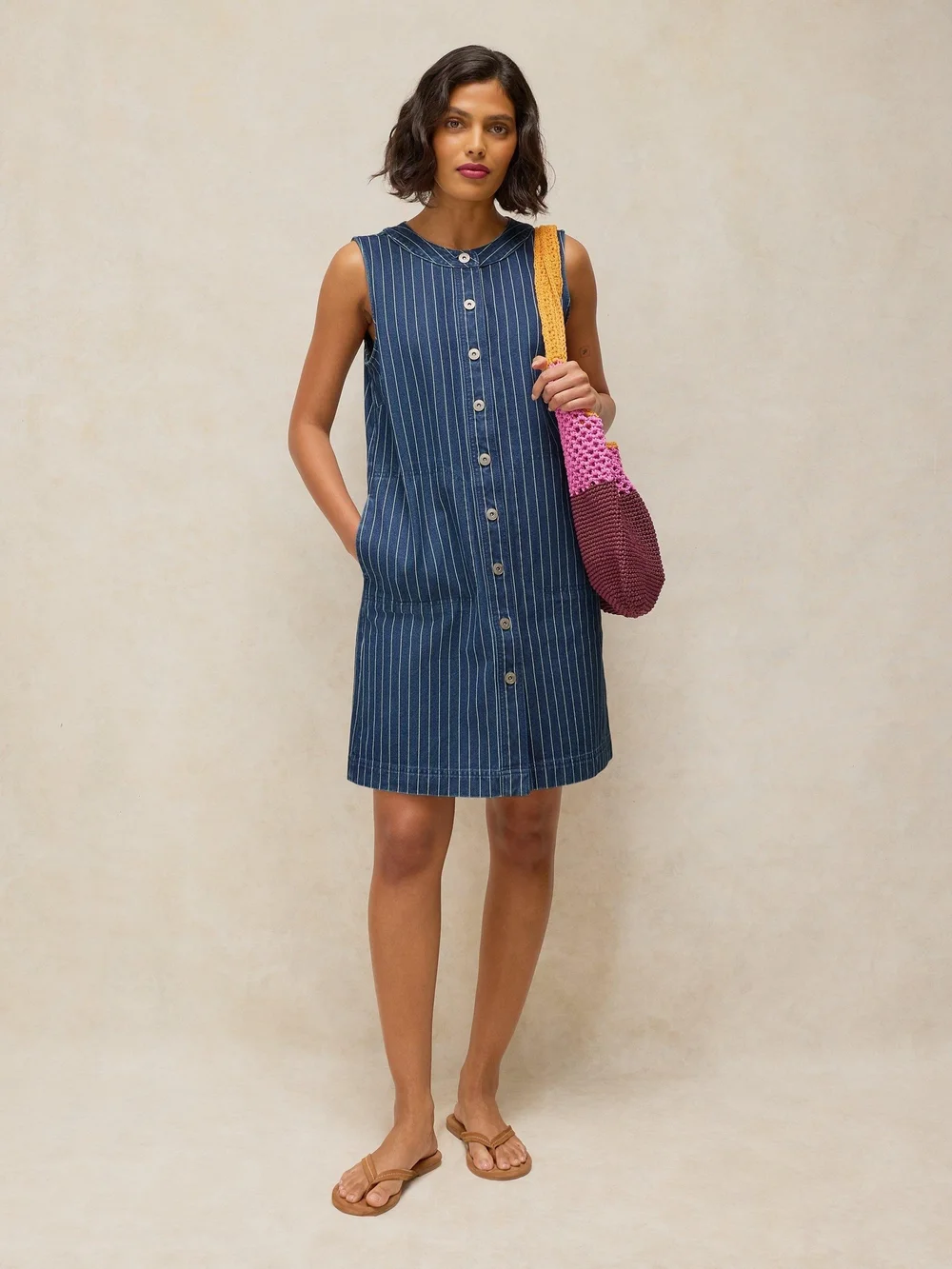 Robe droite en denim Millie - Denim Mlt - 52/R Image 1