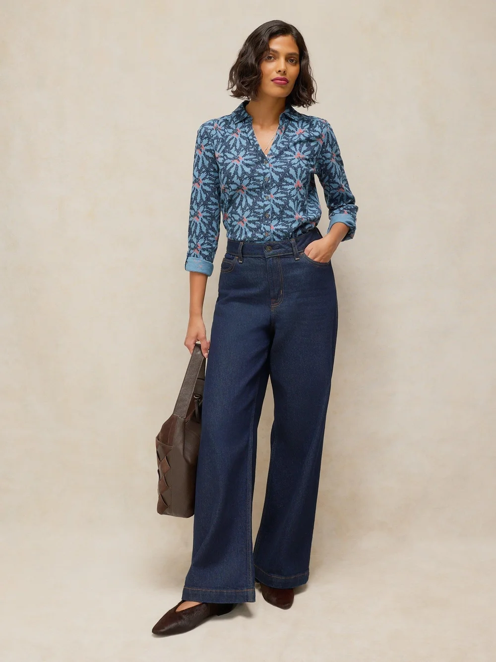 Chemise en jersey Annie - Navy Multi - 48 Image 1