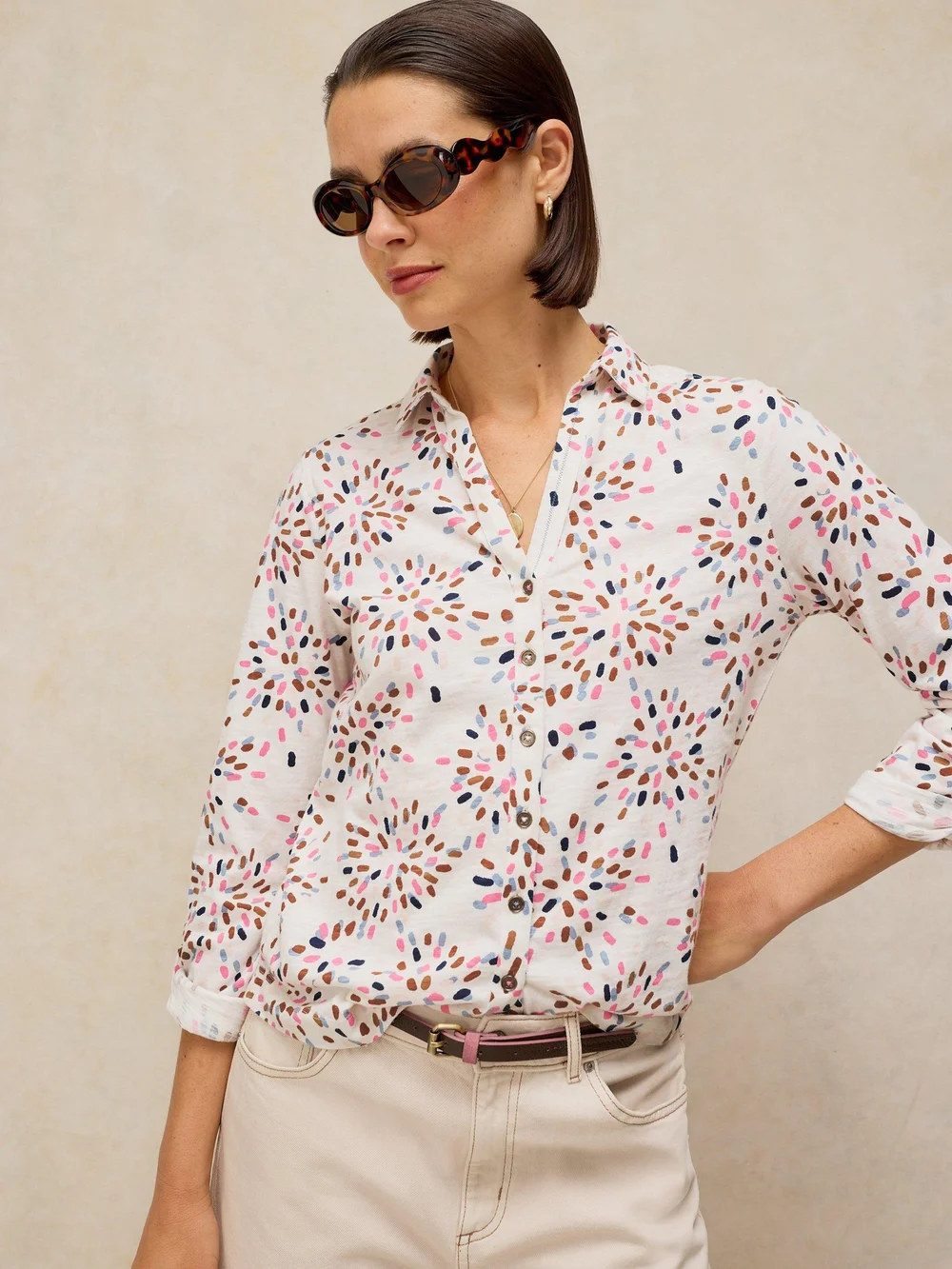 Chemise en jersey Annie - White Pr - 46 Image 1
