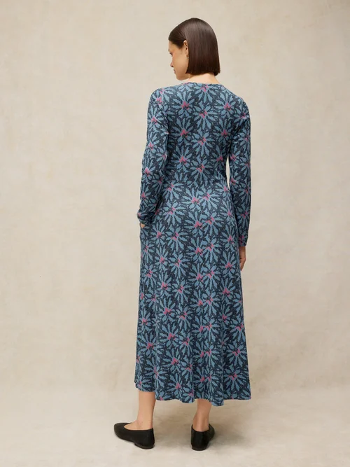 Robe Reese boutonnée devant - Blue Pr - 52/R Image 4