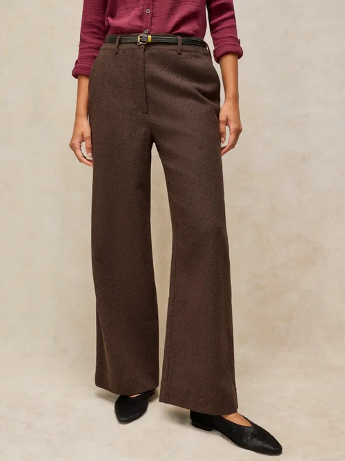 Pantalon large Belle Tweedy - Brown Mlt - 52/R Image 3