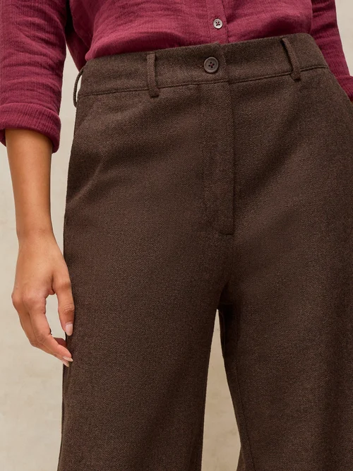 Pantalon large Belle Tweedy - Brown Mlt - 52/R Image 2