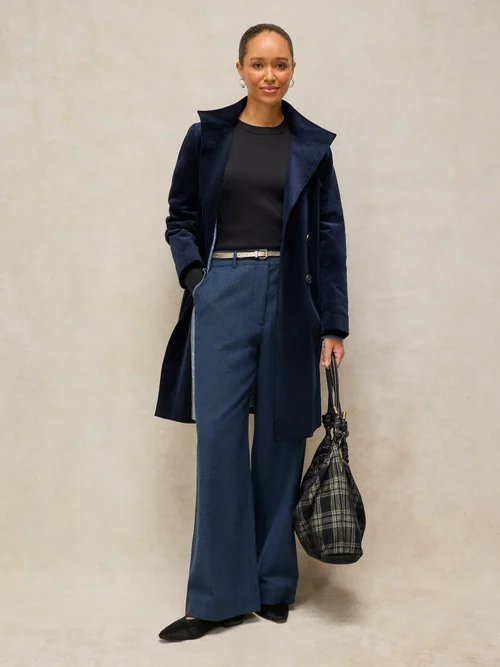 Pantalon large Belle Tweedy - Navy Multi - 48/R Image 2