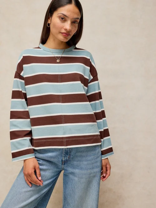 Tee-shirt à manches longues Kim Stripe - Blue Mlt - 52 Image 1