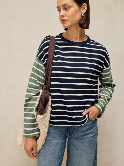 Tee-shirt à manches longues Kim Stripe - Navy Multi - 52 Image 3