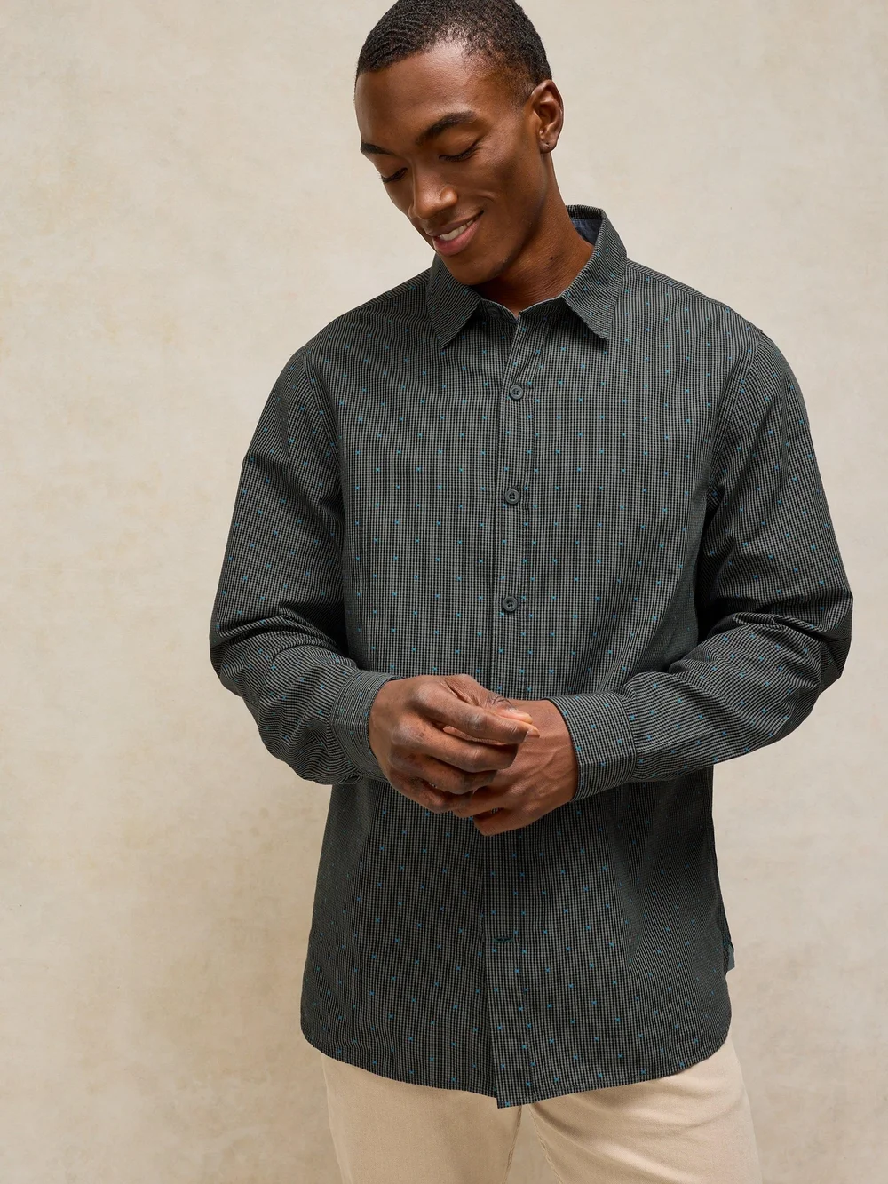 Chemise Douglas LS Dobby - Grey Mlt - XXXL Image 1