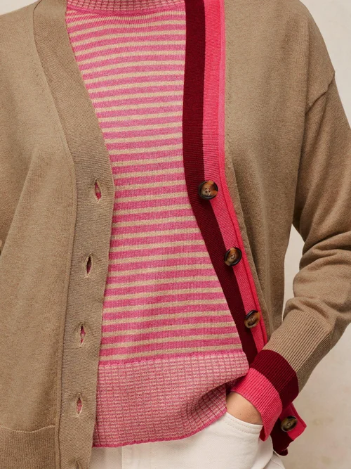 Cardigan Katie V Nk - Nat Mlt - 50 Image 3