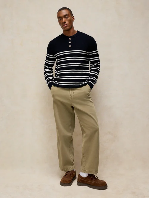 Pull Henley Attadale Rayé - Navy Multi - XXXL/R Image 2