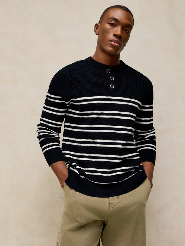 Pull Henley Attadale Rayé