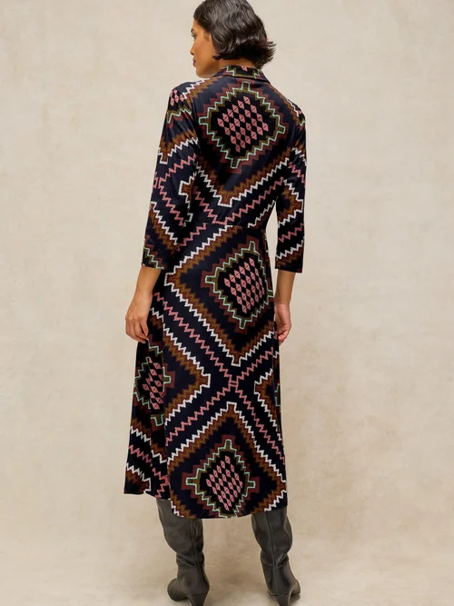 Robe en jersey Rua - Navy Multi - 52/R Image 4