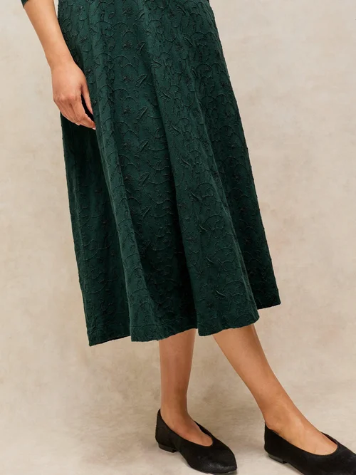 Robe en jersey brodée Megan - Dk Green - 52/R Image 3
