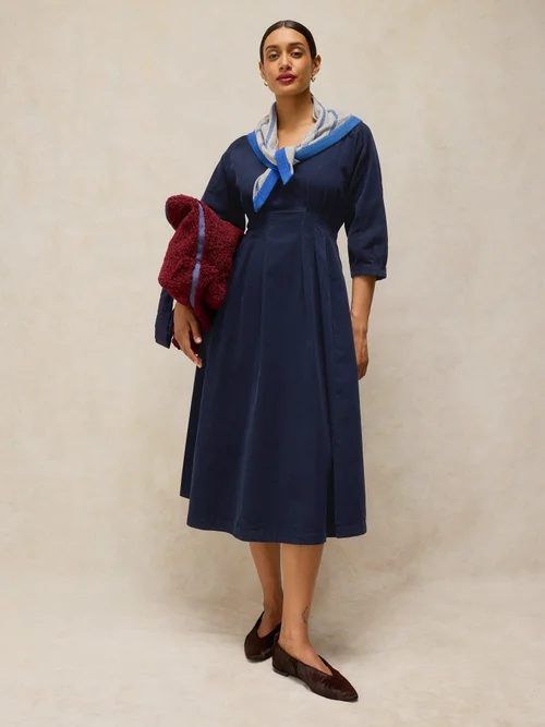 Robe Kate en velours côtelé - Dark Navy - 48/R Image 1