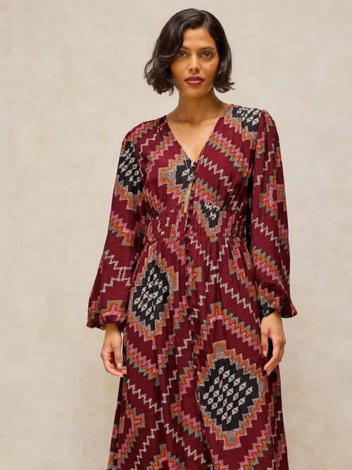 Robe midi Leela - Plum Mlt - 46/R Image 3