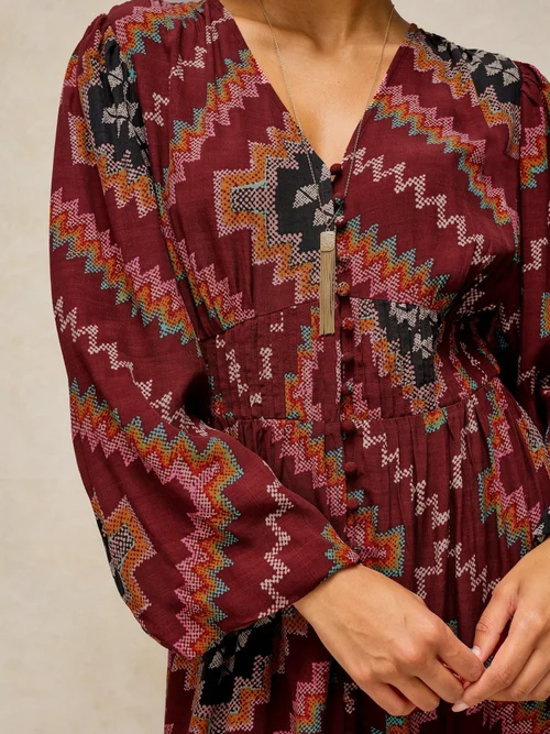 Robe midi Leela - Plum Mlt - 46/R Image 2