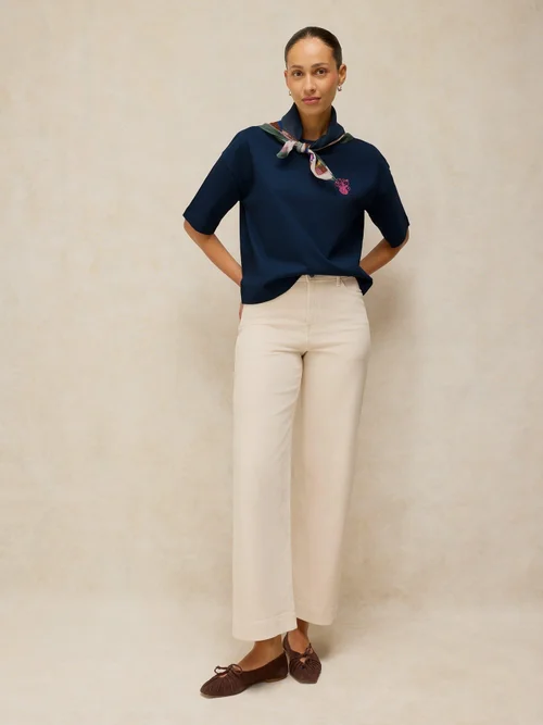 T-shirt brodé Katya - Navy Multi - 52 Image 1